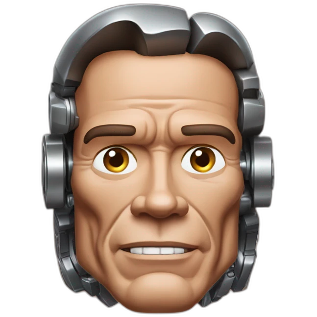 Arnold Schwarzenegger as a robot emoji