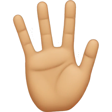 Three fingers emoji