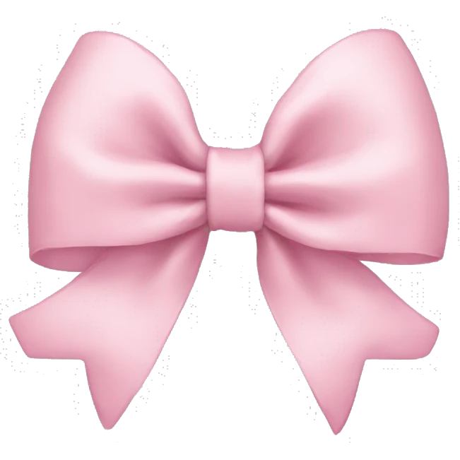 Light pink bow emoji