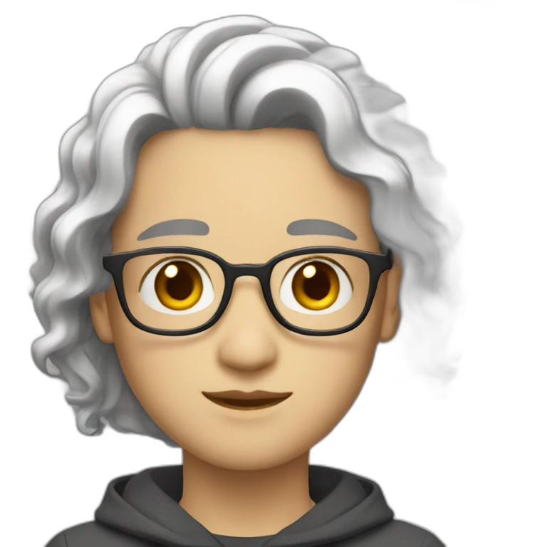 Persona blanca con rulos emoji