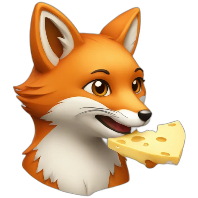 Fox eating Cheese emoji