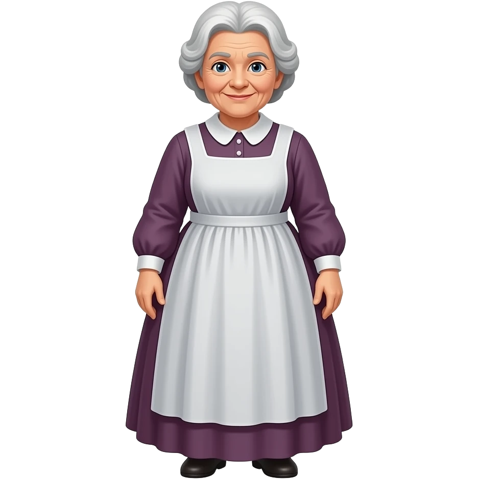 Old woman in a granny gown emoji