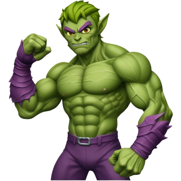 freen goblin muscle arm with fist and forearms emoji