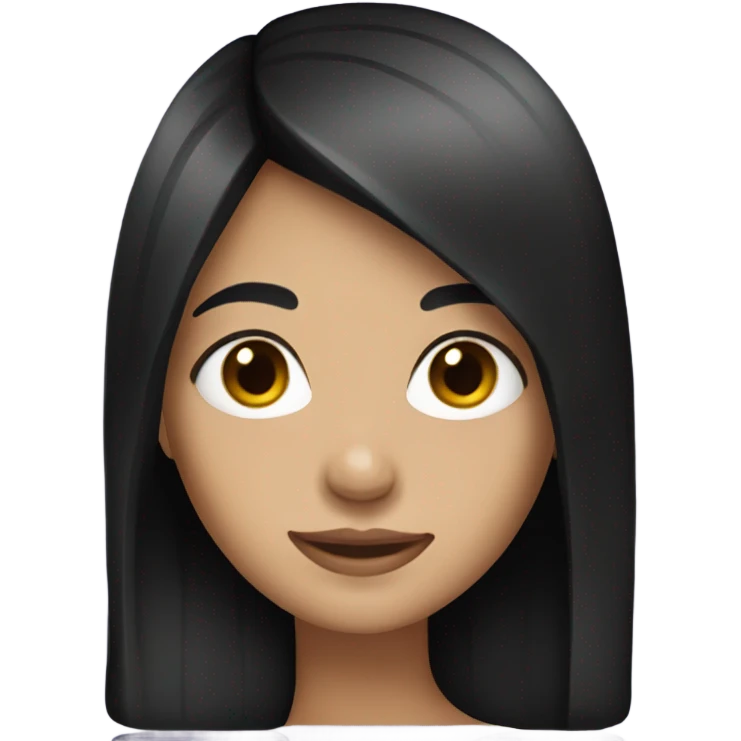 girl with straight black hair emoji