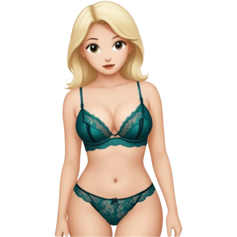 Sexy girl with big boobs lingeri emoji
