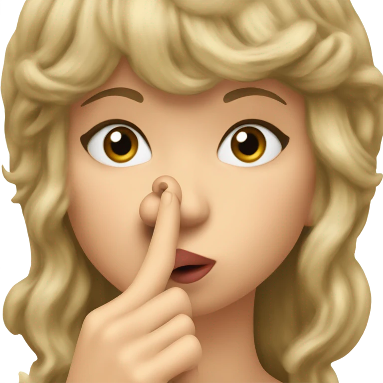 Taylor swift as the shh emoji  emoji