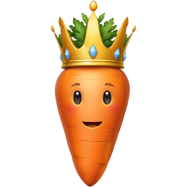 Carrot with a crown emoji
