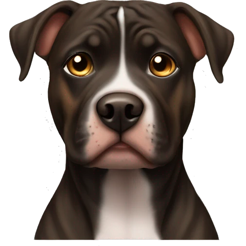 Brindle black and brown pitbul emoji