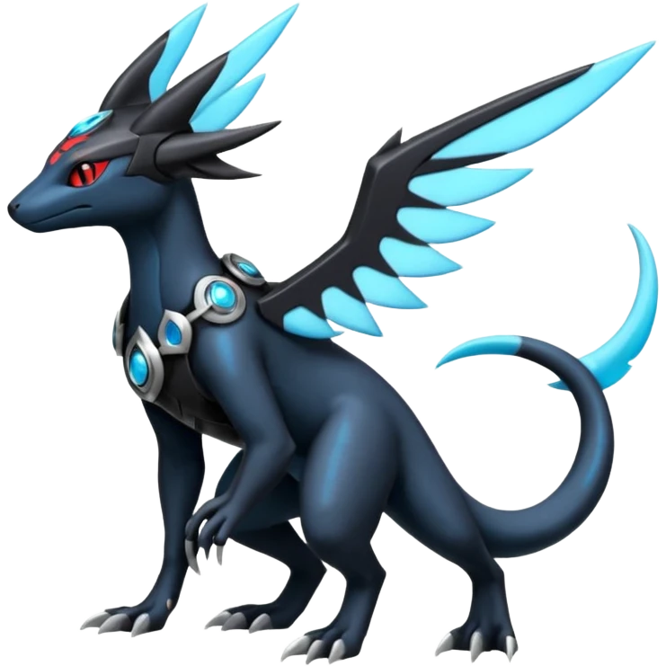 Salandit-Salamence-Umbreon-Silvally-fusion (full body) emoji