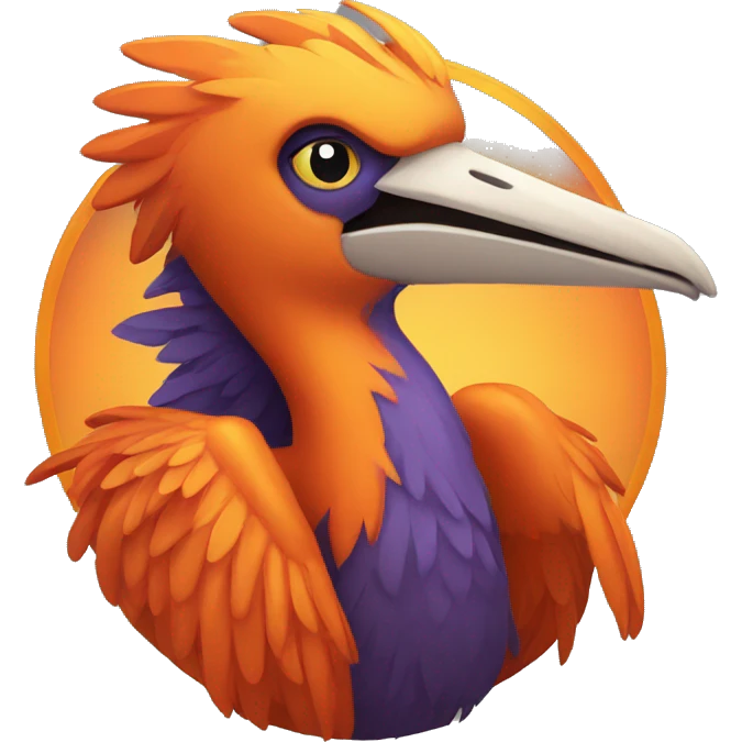 Phoenix + pelican + orange emoji