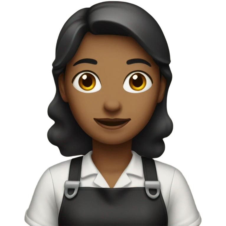 woman wearing black apron emoji