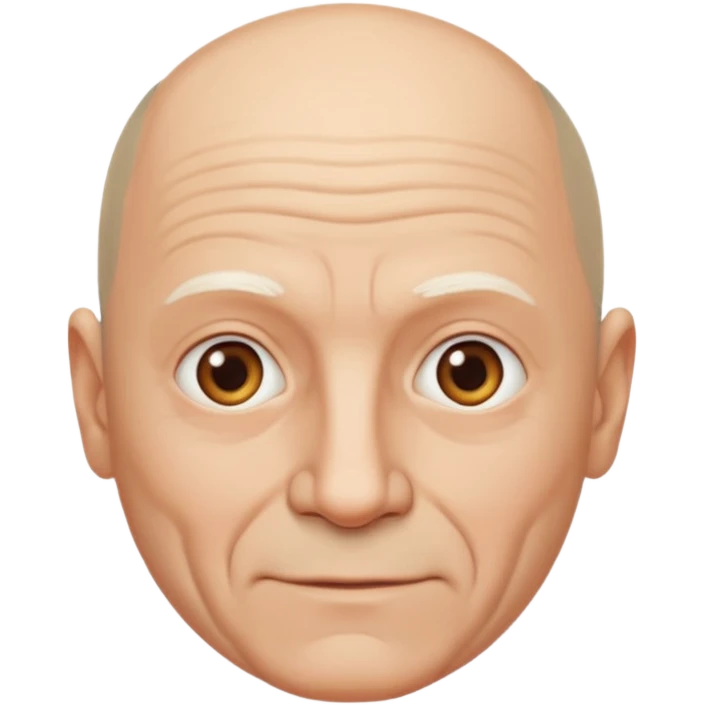 Homme 60 ans presque chauve emoji