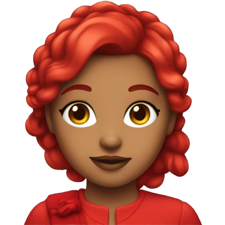 Red girl  emoji