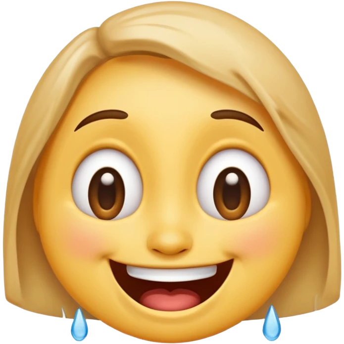 Emoji, laughing face with tears of joy, wide smile, big eyes emoji