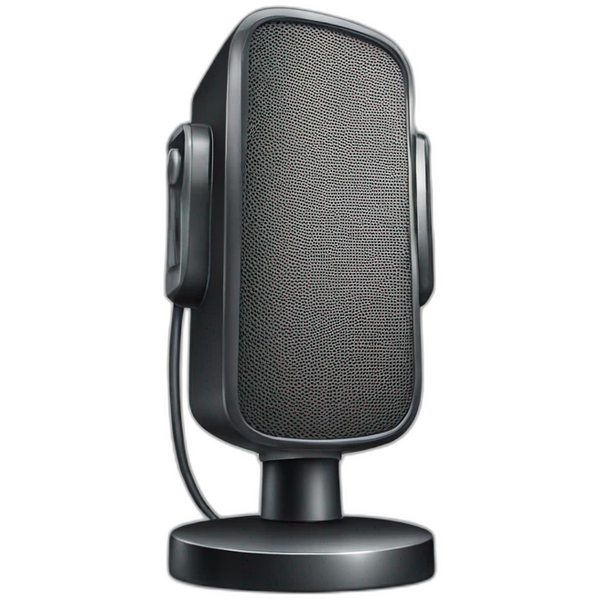 radiospeaker with microphone emoji