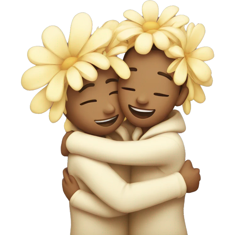 Flowe hugging each other  emoji
