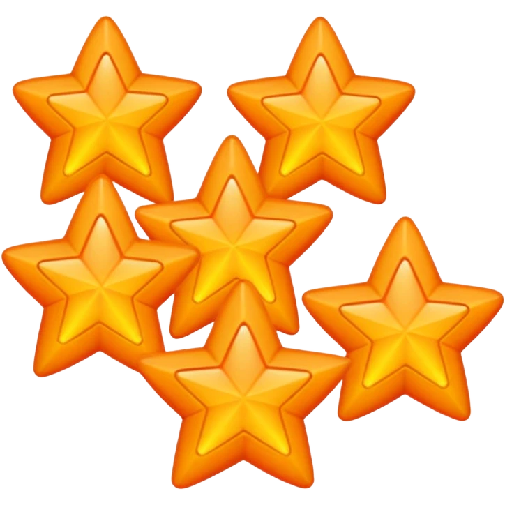 5 solid orange stars emoji