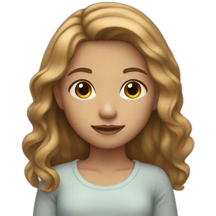 girl with light brown hair  emoji