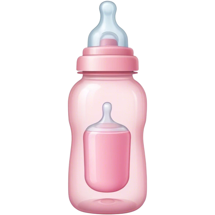 Light pink baby bottle emoji