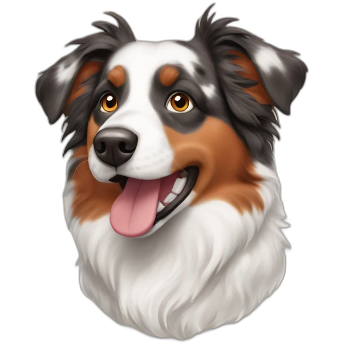 Red merle Australian shepherd emoji