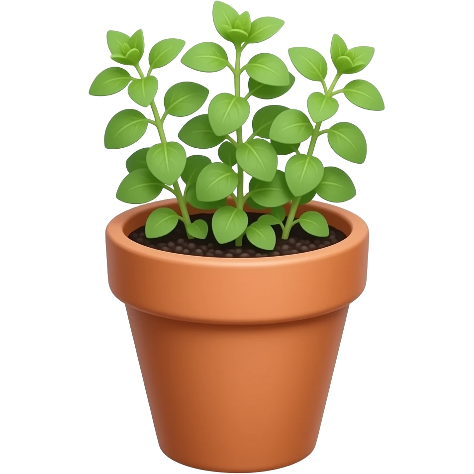 Oregano in pot emoji