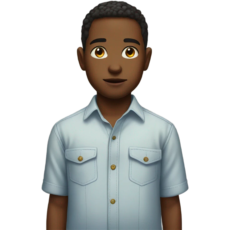 portrait of a boy in shirt emoji
