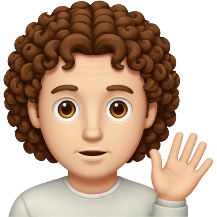 White guy with brown curls emoji