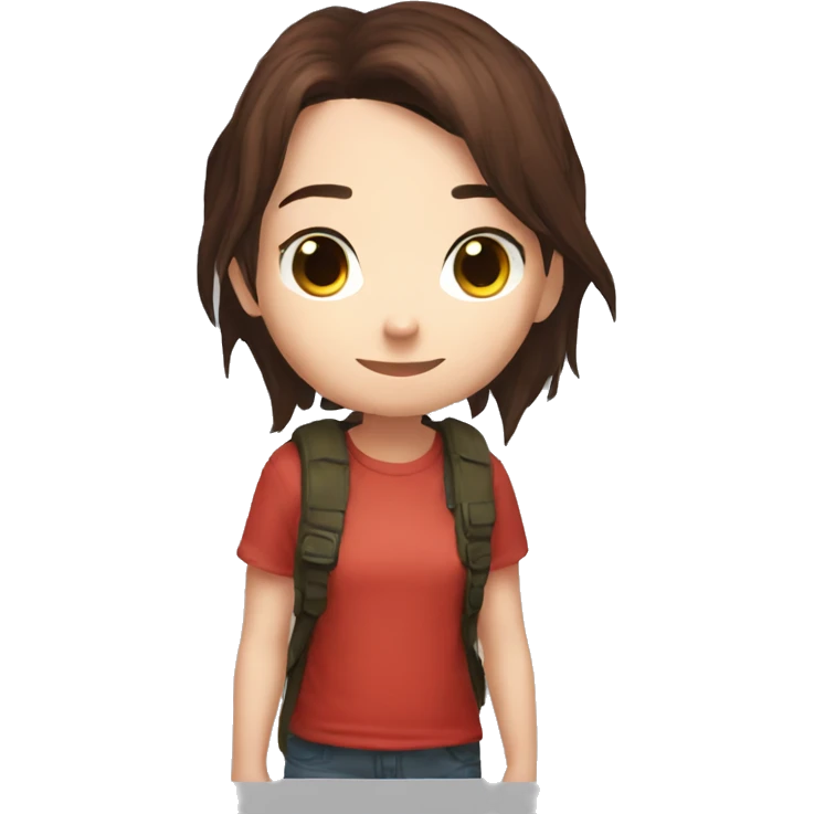Ellie the last of us red t-shirt Little bit dezoom emoji