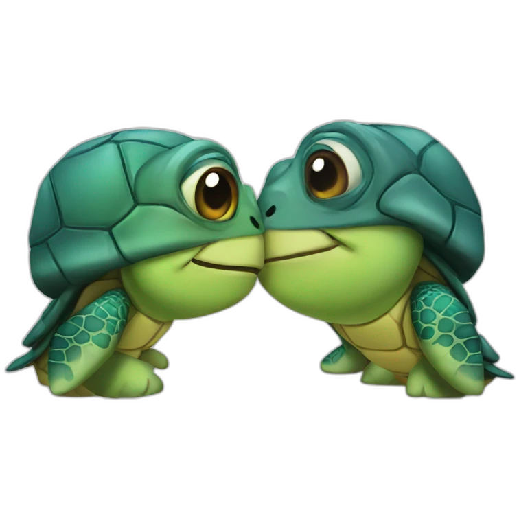 Turttle kiss emoji
