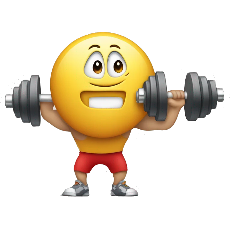 It’s gym time. A dumbbell combined with a clock  emoji
