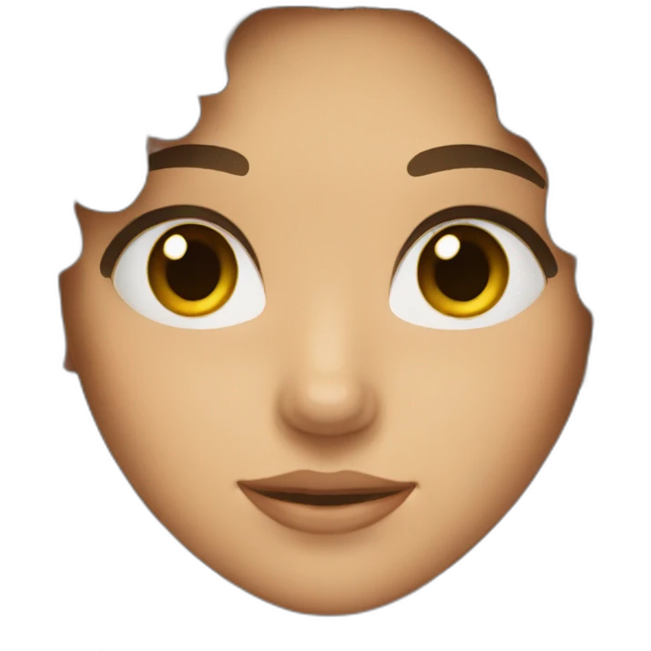 girl with brown hair and brown eyes emoji