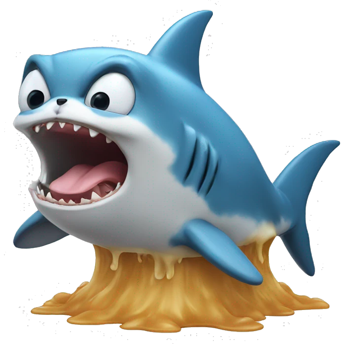 shark cat puking emoji