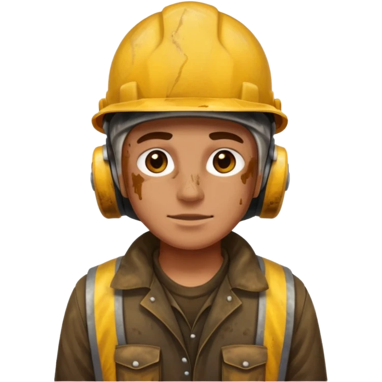 Oil plant worker in spilled clothes emoji