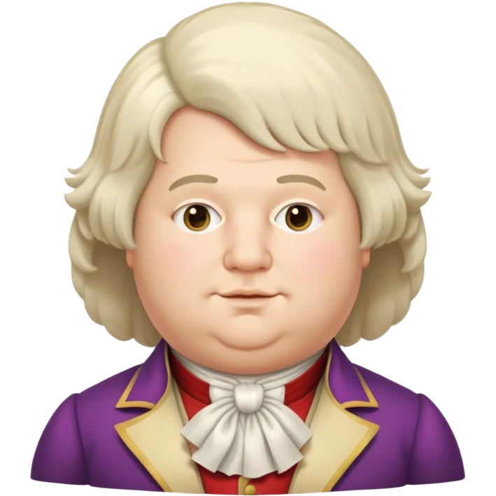 fat gay they/them in mozart wig emoji