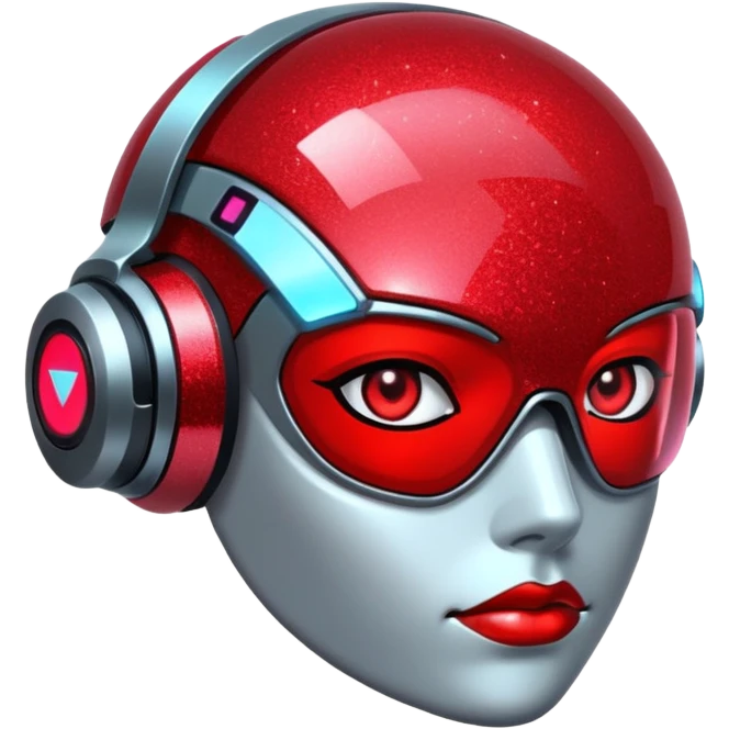 red glitter cyberpunk emoji