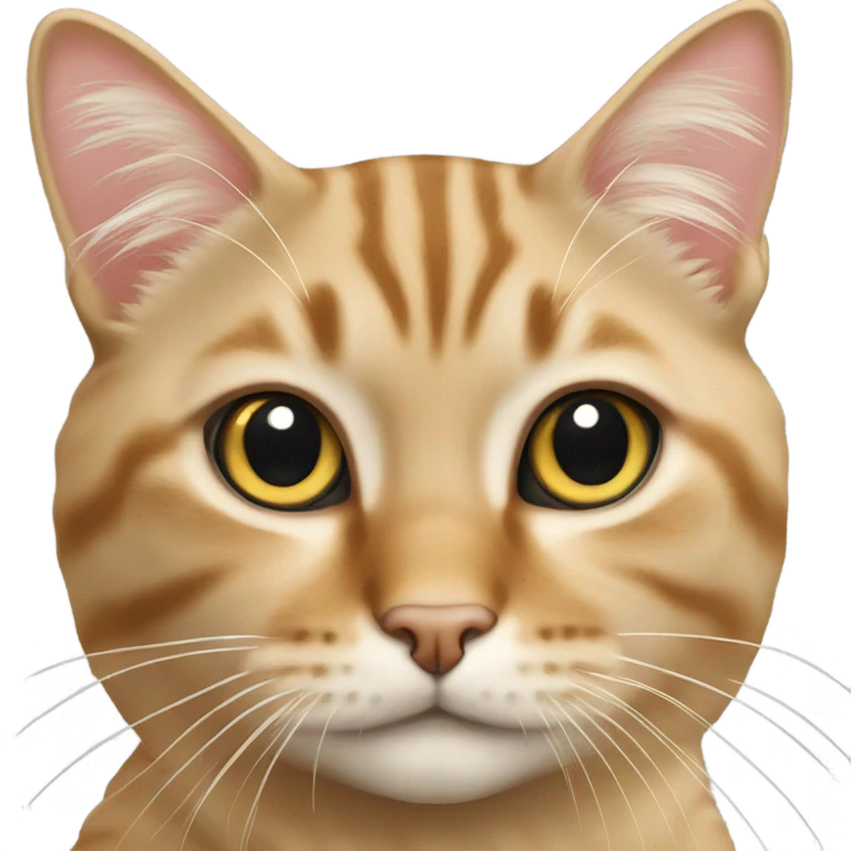 Beige long hair tabby cat emoji