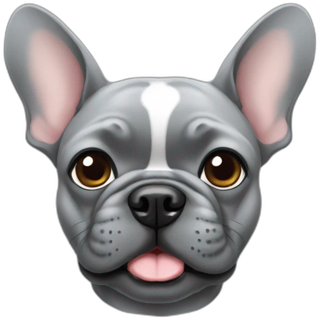 grey frenchie emoji