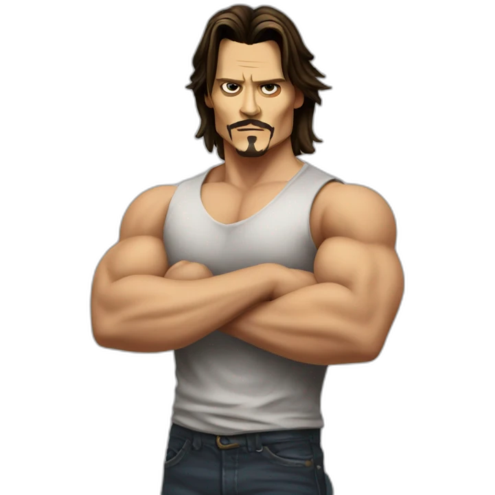 JOHNNY DEPP SHOWING BICEP MUSCLE emoji