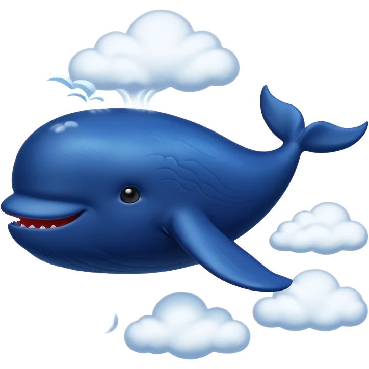 Sky Whale – Gigantic whale drifting among clouds. emoji