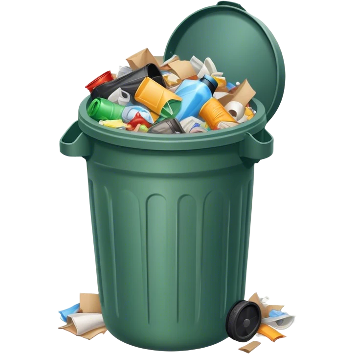 Trash can with garbage inside emoji