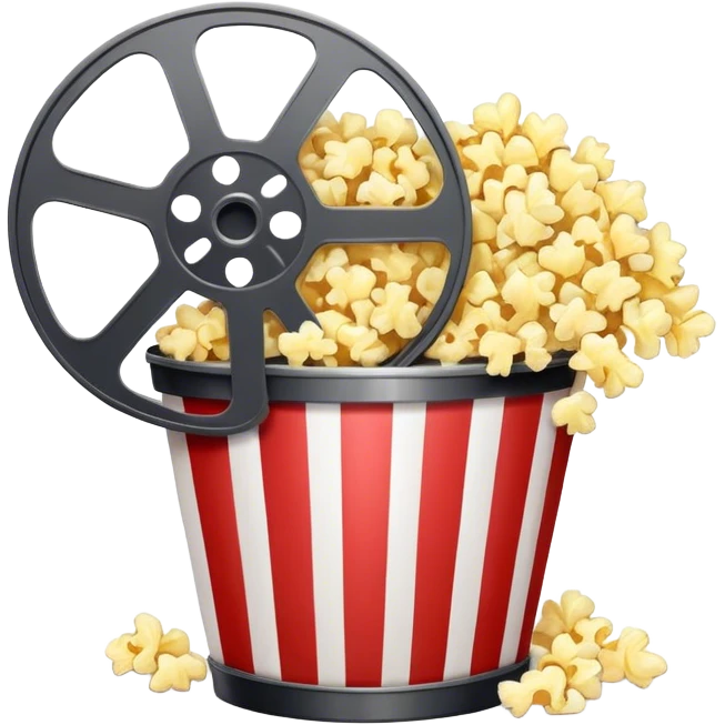 Film reel with popcorn emoji