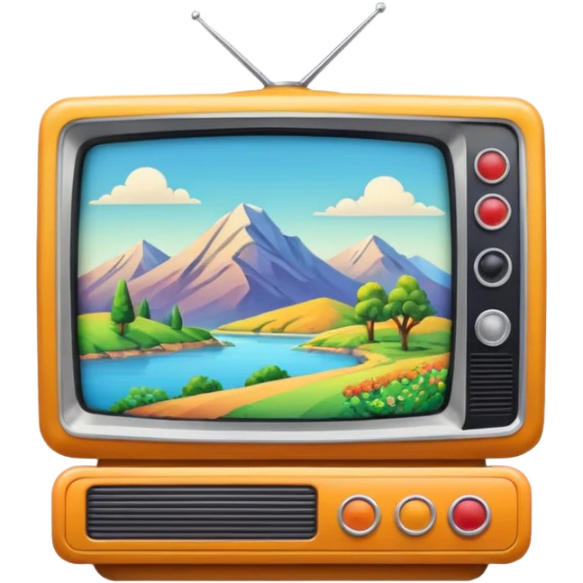 thumbnail picture mac os, retro video preview tv icon, landscape in video emoji