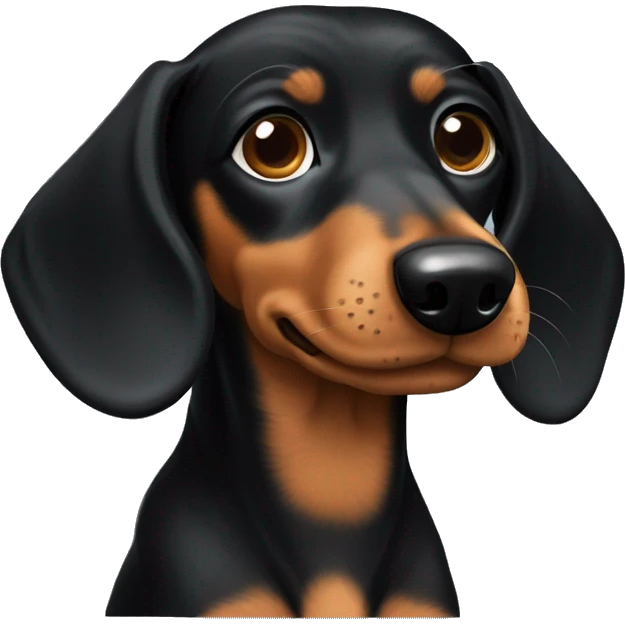 A black and tan dachshund  emoji