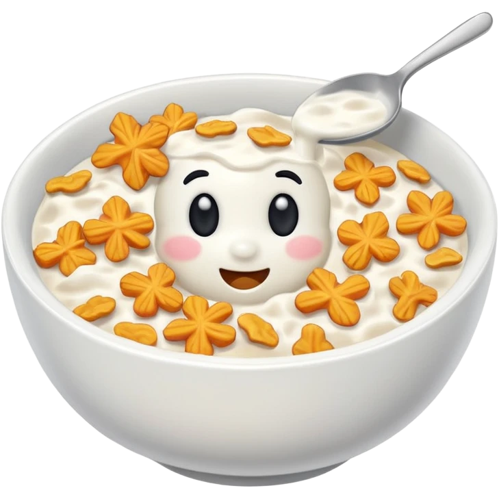 cereal in bowl with milk emoji