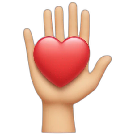 heart hand emoji