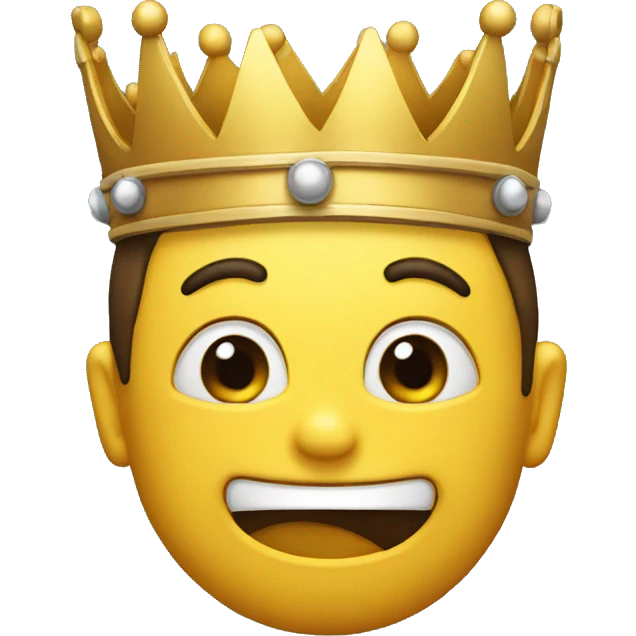 mwahahaha face with crown emoji
