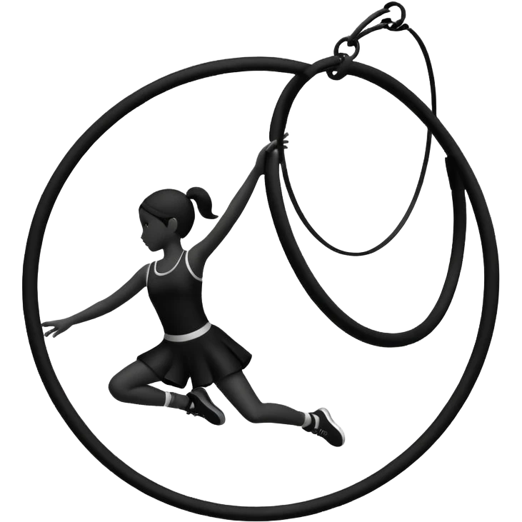 aerial hoops silhouette  emoji