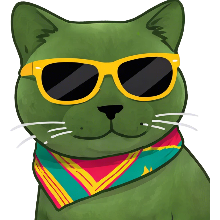 Cat with sunglasses emoji