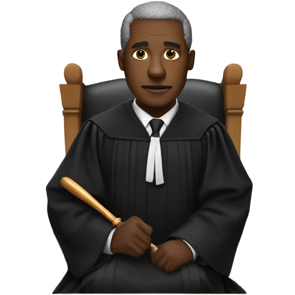 Black judge  emoji