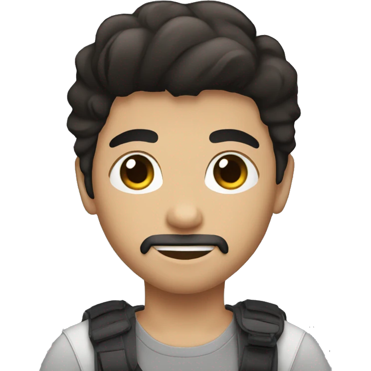 boy black hair brown eyes with beard taking picuture with a canon dslr emoji